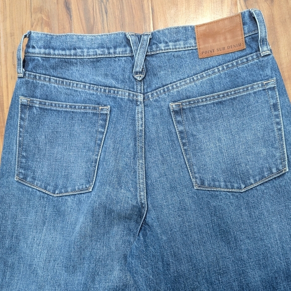 Point Sur Slouchy Boyfriend Jean Women's 27 Medium Wash Baggy Denim Distressed - Picture 3 of 9